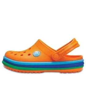 Crocband Rainbow Band Clogs “Orange Blue”