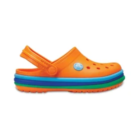 Crocband Rainbow Band Clogs “Orange Blue”