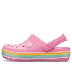 Crocband Rainbow Glitter Clogs “Pink”