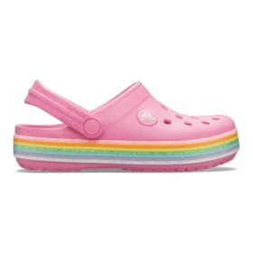 Crocband Rainbow Glitter Clogs “Pink”