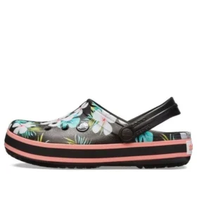 Crocband Seasonal Graphic Clogs “Black White Pink”
