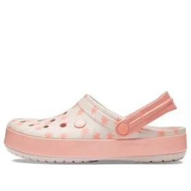 Crocband Seasonal Graphic Clogs “Pink White”