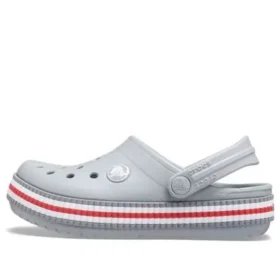 Crocband Varsity Clogs “Grey Red”