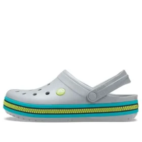 Crocband Zipper Band Clogs “Grey Aqua”