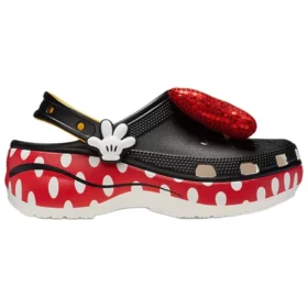 Crocs x Minnie Mouse Classic Platform Clogs “Black Red White”