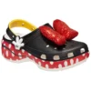 Crocs x Minnie Mouse Classic Platform Clogs “Black Red White”