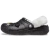Disco Classic Lined Disco Glitter Clogs “Black White”