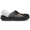 Disco Classic Lined Disco Glitter Clogs “Black White”