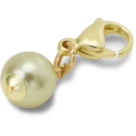 Gold and Green Smt Pearl Charm Jibbitz Charm