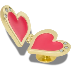 Gold Bubble Locket Heart Jibbitz™ Charms