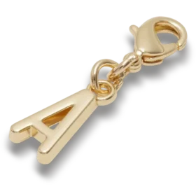 Gold Letter a Charm Jibbitz™ Charms