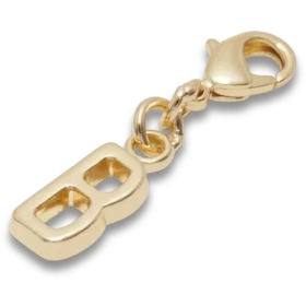 Gold Letter B Charm Jibbitz™ Charms