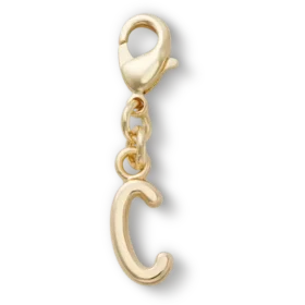 Gold Letter C Charm Jibbitz™ Charms