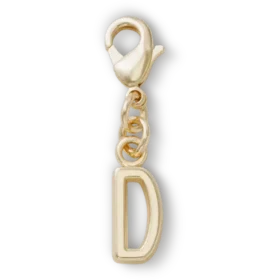 Gold Letter D Charm Jibbitz™ Charms