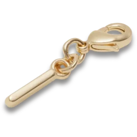 Gold Letter I Charm Jibbitz™ Charms