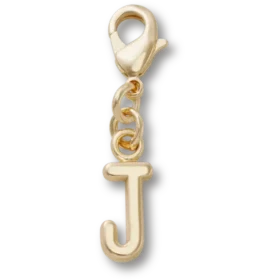 Gold Letter J Charm Jibbitz™ Charms