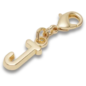 Gold Letter J Charm Jibbitz™ Charms