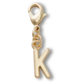 Gold Letter K Charm Jibbitz™ Charms