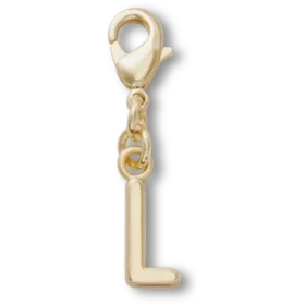 Gold Letter L Charm Jibbitz™ Charms