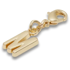 Gold Letter M Charm Jibbitz™ Charms