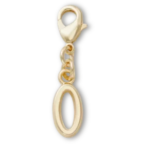 Gold Letter O Charm Jibbitz™ Charms