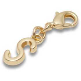Gold Letter S Charm Jibbitz™ Charms