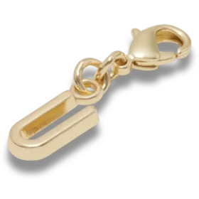 Gold Letter U Charm Jibbitz™ Charms