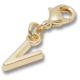 Gold Letter V Charm Jibbitz™ Charms