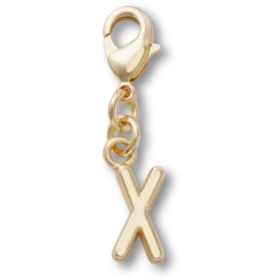 Gold Letter X Charm Jibbitz™ Charms