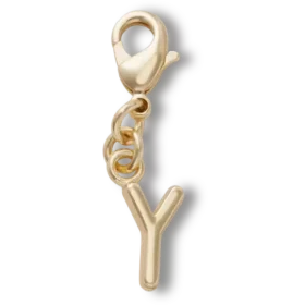 Gold Letter Y Charm Jibbitz™ Charms