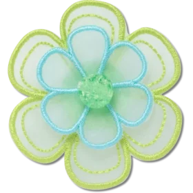 Green Mesh Flower Jibbitz™ Charms