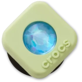 Green Pvc Square Smt Gem Jibbitz™ Charms