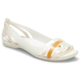 II Flat White Orange Sandals