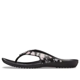 Kadee 2 Printed Flip Flops “Floral Black”