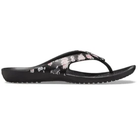 Kadee 2 Printed Flip Flops “Floral Black”