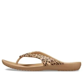 Kadee ll Leopard Print Flip-Flops Brown