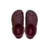 Lined Geometric Clogs “Dark Cherry”