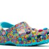 Lisa Frank x Classic Clog Kids ‘Digital Aqua Multi Hearts’