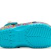 Lisa Frank x Classic Clog Kids ‘Digital Aqua Multi Hearts’