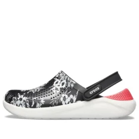 Lite Ride Hyper Floral Clogs “Black White Red”