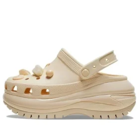 Mega Crush Shell and Pealrs Clogs “Beige”