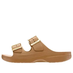 Metallic Buckle Saturday Sandal “Sepia”