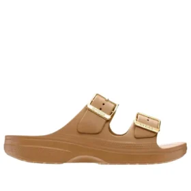 Metallic Buckle Saturday Sandal “Sepia”