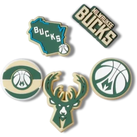 Nba Milwaukee Bucks 5 Pack Jibbitz™ Charms