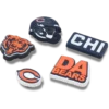 Nfl Chicago Bears 5 Pack Jibbitz Shoe Charm