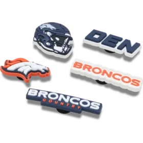 Nfl Denver Broncos 5 Pack Jibbitz Shoe Charm