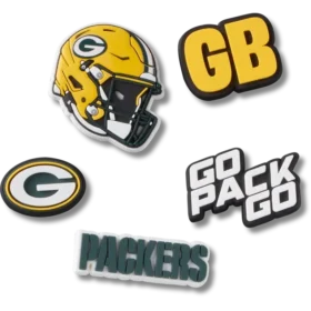 Nfl Green Bay Packers 5 Pack Jibbitz Shoe Charm
