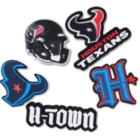 Nfl Houston Texans 5 Pack Jibbitz Shoe Charm