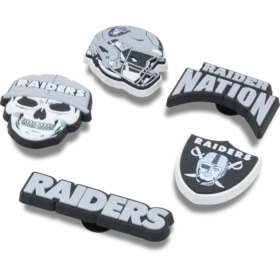 Nfl Las Vegas Raiders 5 Pack Jibbitz Shoe Charm