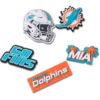 Nfl Miami Dolphins 5 Pack Jibbitz Shoe Charm